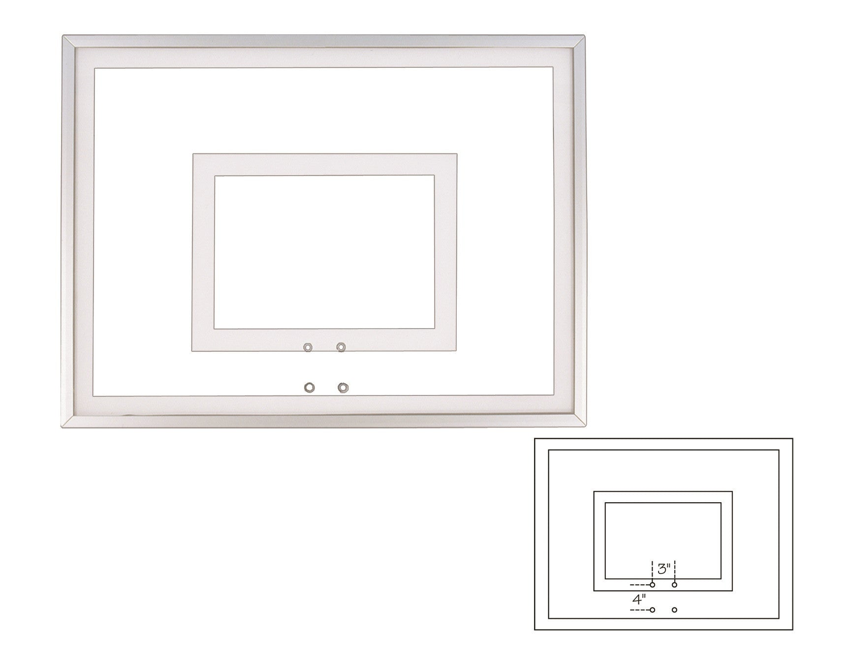 First Team Acrylic Backboard 36 x 48 inch - FT210