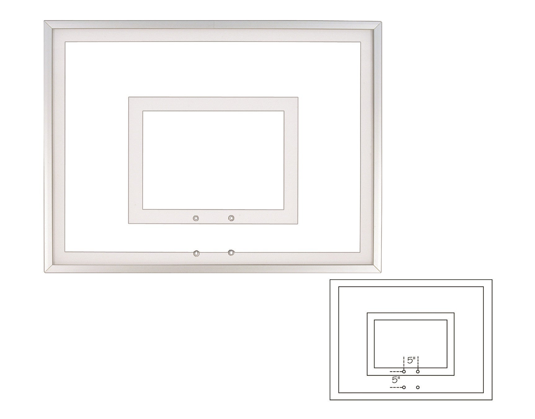 First Team Acrylic Backboard 36 x 54 inch-FT215
