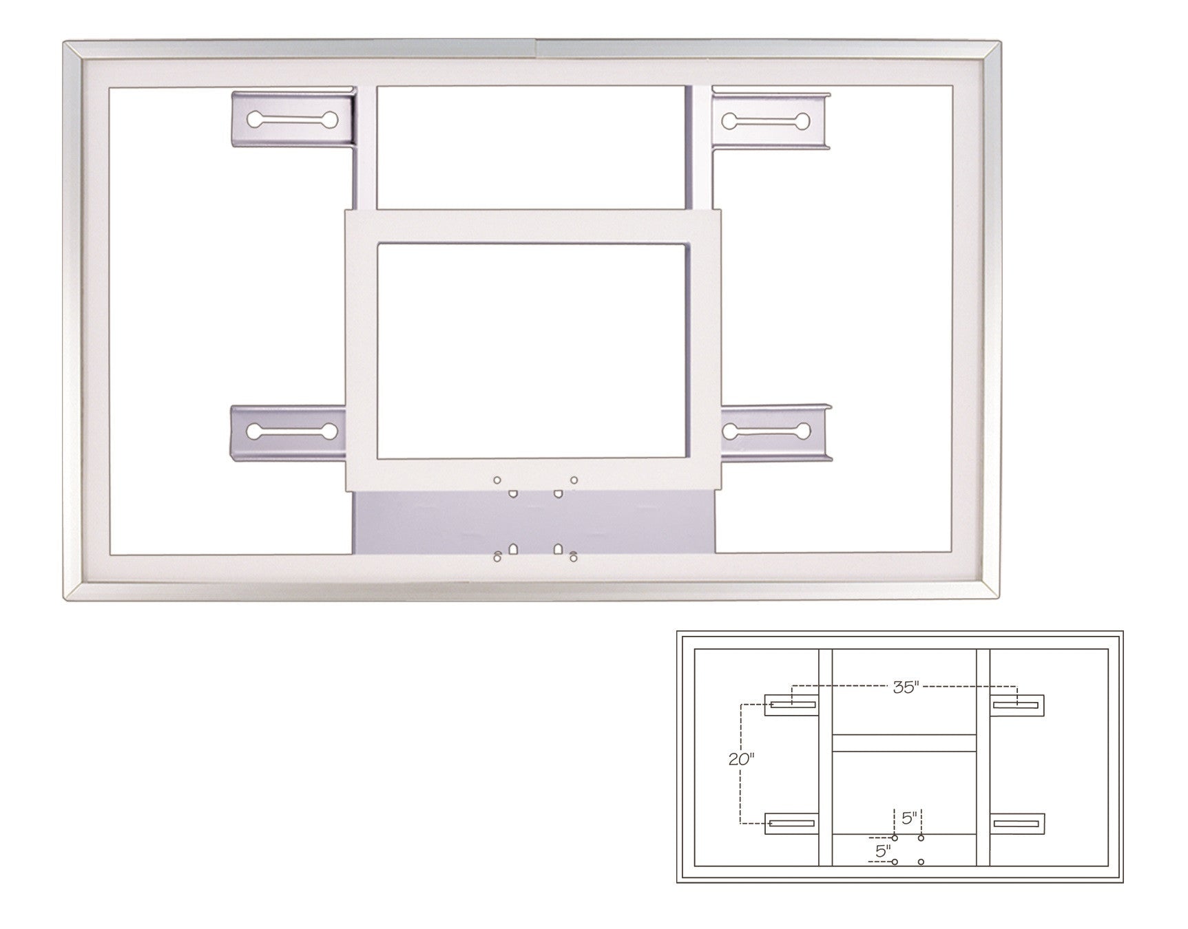 First Team Acrylic Backboard 36 x 60 inch-FT220H