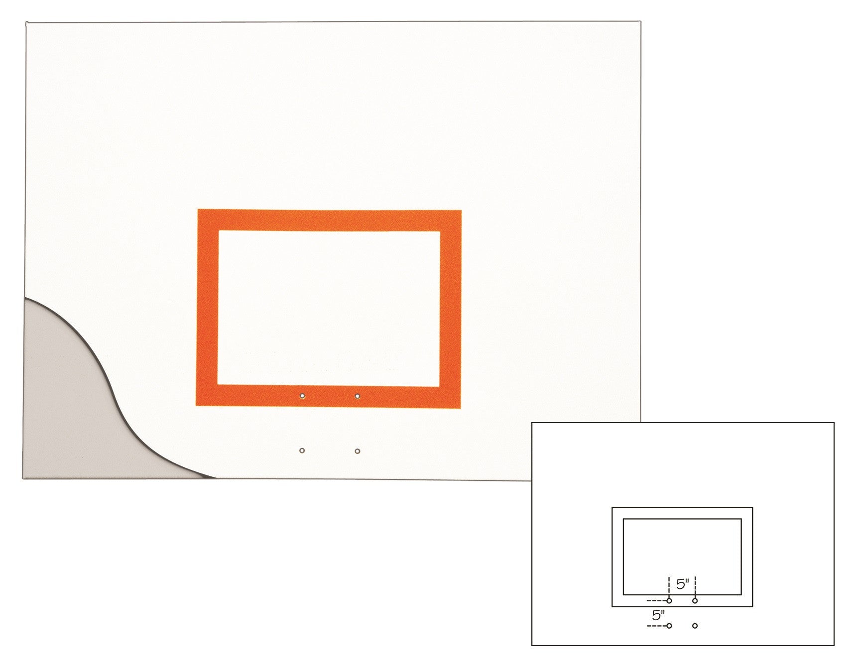 First Team Aluminum Backboard 42 x 60 inch-FT261