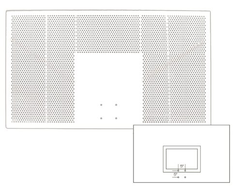 First Team Aluminum Backboard 42 x 72 inch-FT267