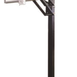 First Team Champ Eclipse In Ground Outdoor Adjustable Basketball Hoop 60 inch Smoked Glass