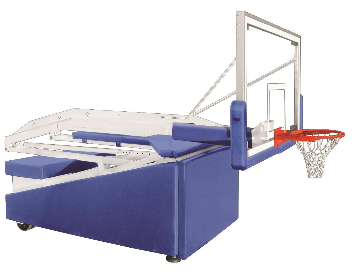First-Team-Hurricane-Triumph-FL-Indoor-Portable-Basketball-System-Stored