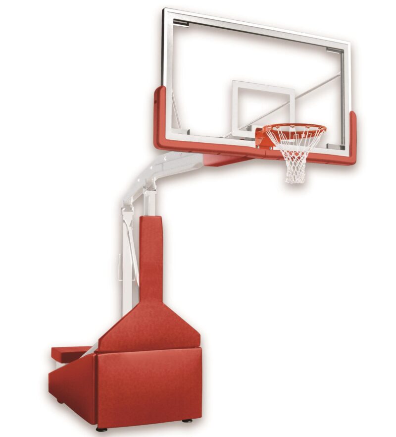 First Team Hurricane Triumph ST Indoor Portable Basketball Hoop 72 inch Unbreakable Competition Glass