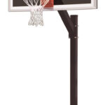 First Team Legacy Eclipse In Ground Fixed Height Outdoor Basketball Hoop 60 inch Smoked Glass
