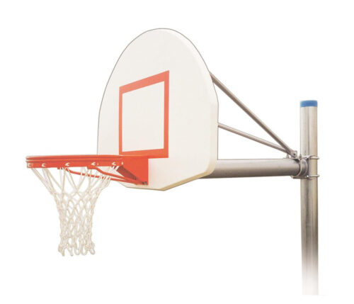 First Team Renegade Max In Ground Outdoor Fixed Height Basketball Hoop 54 inch Fan Shaped Aluminum