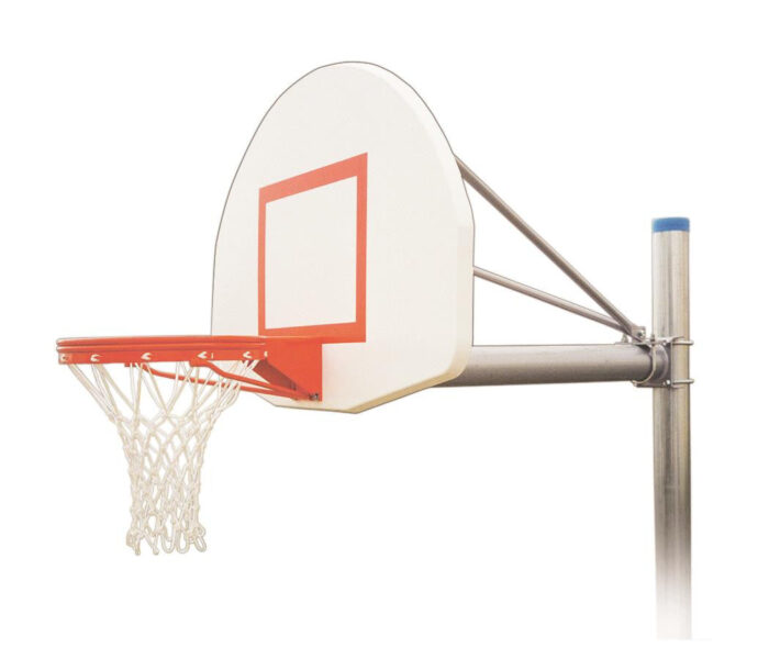 First Team Renegade Max In Ground Outdoor Fixed Height Basketball Hoop 54 inch Fan Shaped Aluminum