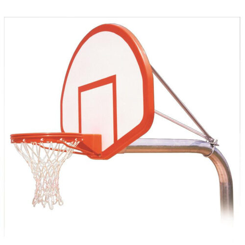 First Team Ruffneck Flight In Ground Outdoor Fixed Height Basketball Hoop 54 inch Fan Shaped Fiberglass