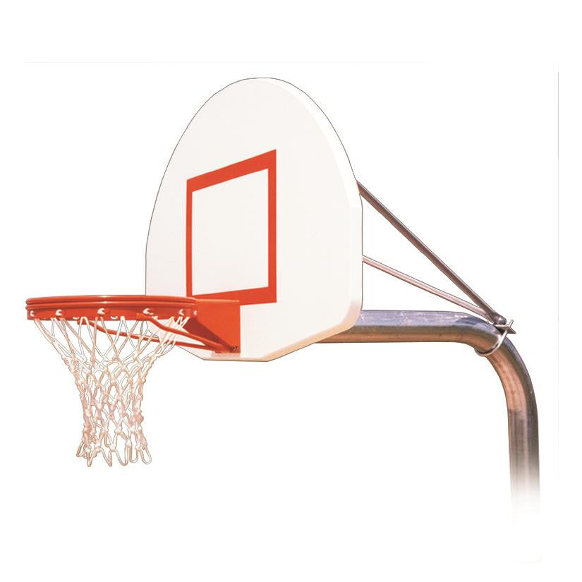 First Team Ruffneck Max In Ground Outdoor Fixed Height Basketball Hoop 54 Inch Fan Shaped Aluminum
