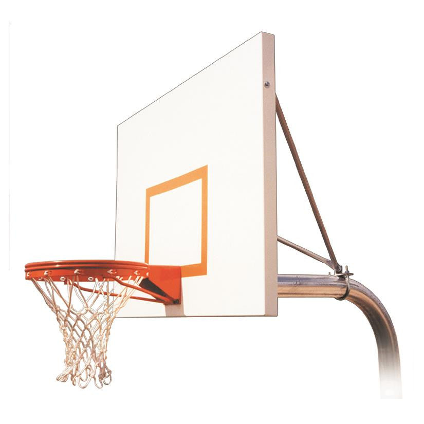 First Team Ruffneck Playground In Ground Outdoor Fixed Height Basketball Hoop 60 inch Steel