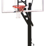 First Team Stainless Olympian Supreme In Ground Adjustable Outdoor Basketball Hoop 72 inch Acrylic