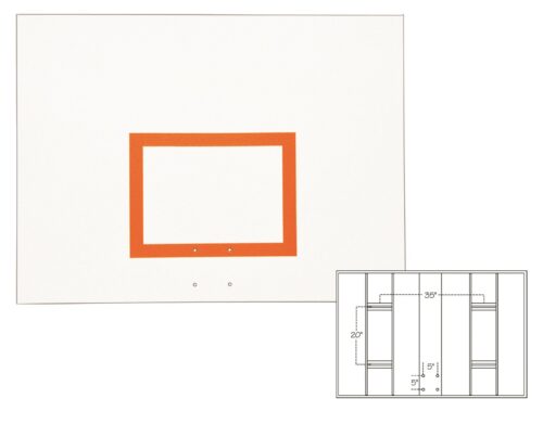 First Team Steel Backboard with Brackets 42 x 60 inch-FT260B