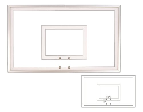First Team Tempered Glass Backboard 36 x 60 inch FT221