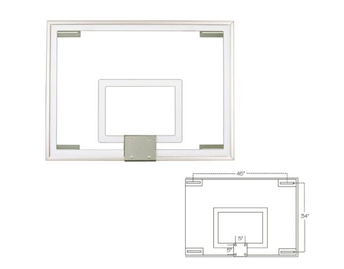 First Team Tempered Glass Backboard 40 x 54 inch-FT231