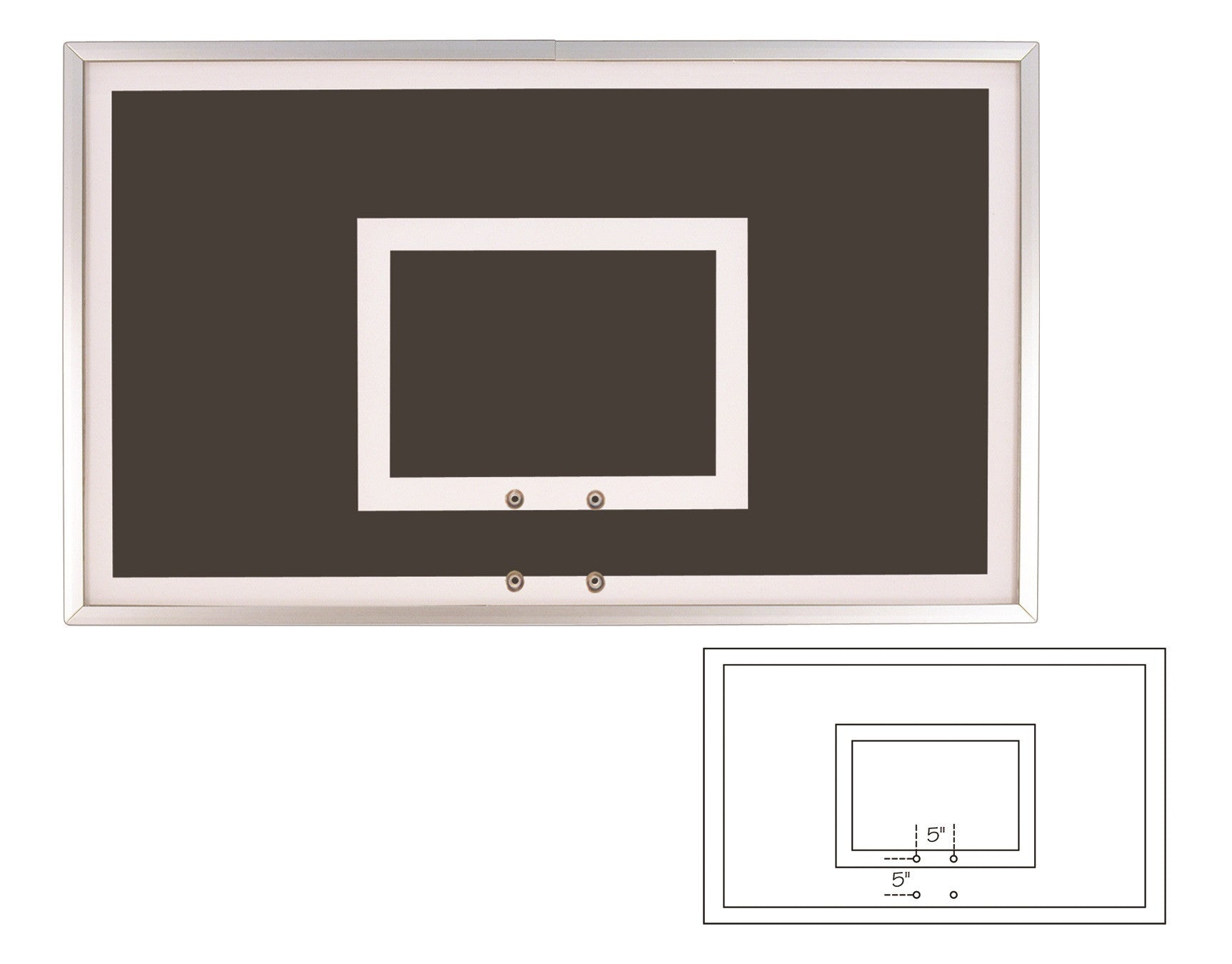 First Team Smoked Glass Backboard 36 x 60 inch-FT221SM