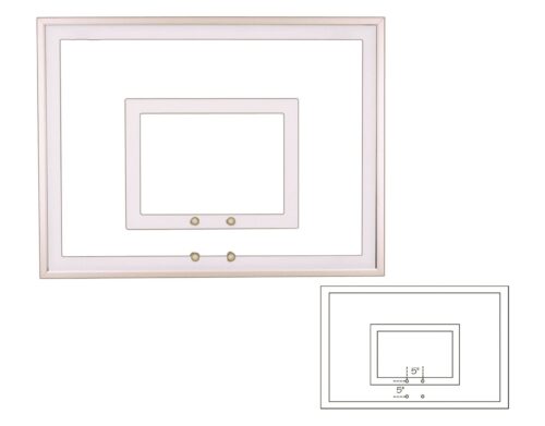 First Team Tempered Glass Response Backboard 36 x 54 inch-FT225