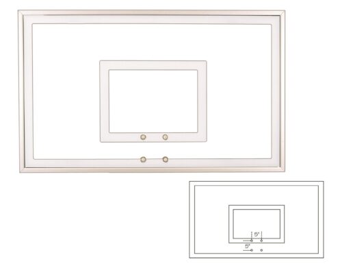 First Team Tempered Glass Response Backboard 36 x 60 inch-FT230