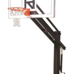 First Team Titan Arena In Ground Outdoor Adjustable Basketball Hoop 72 inch Tempered Glass