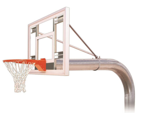 First Team Tyrant III In Ground Outdoor Fixed Height Basketball Hoop 54 inch Acrylic