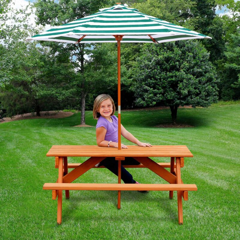 Gorilla-Playsets-Children’s-Picnic-Table-Side