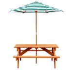 Gorilla-Playsets-Children’s-Picnic-Table-White-Back-Side