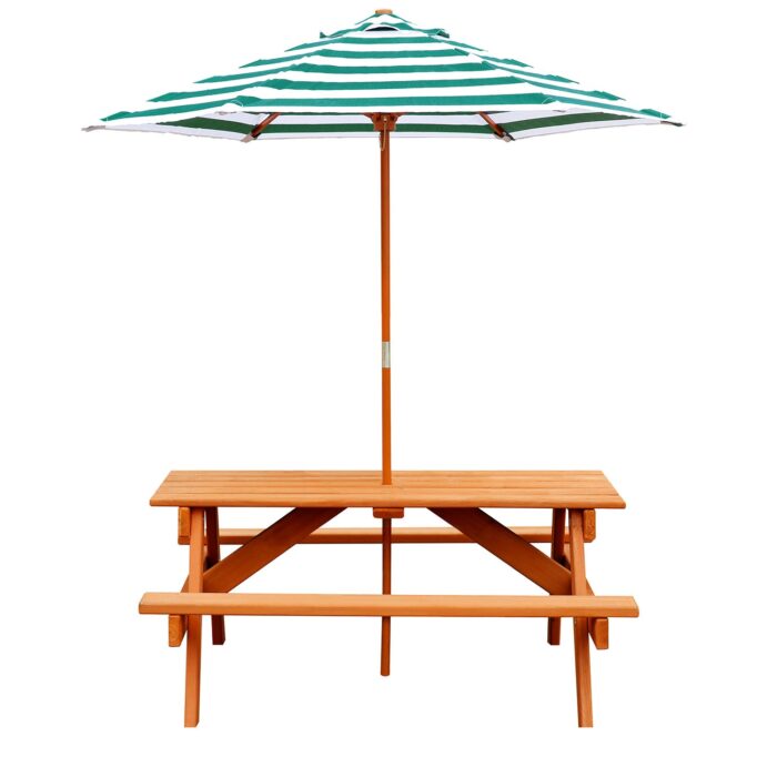 Gorilla-Playsets-Children’s-Picnic-Table-White-Back-Side
