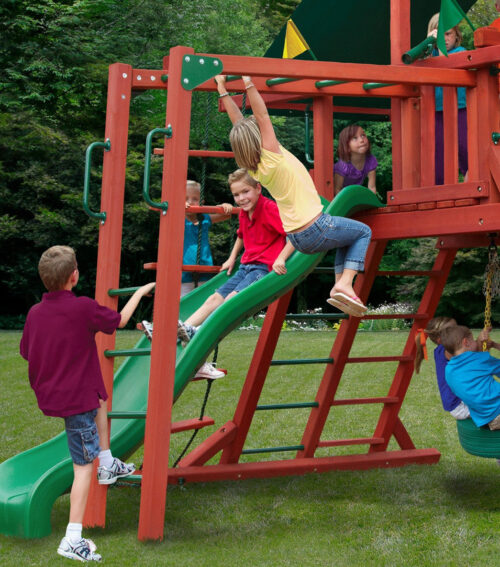 Gorilla-Playsets-Monkey-Bars-Add-On-Redwood