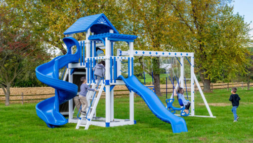 King-Swings-Captains-Castle-Vinyl-Swing-Set-Left-Side