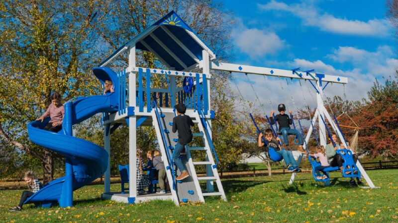 King-Swings-Captains-Pearl-Vinyl-Swing-Set-W-Kids