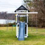 King-Swings-Care-Bear-Castle-Vinyl-Swing-Set-Front