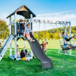 King-Swings-Cubbys-Fort-Vinyl-Swing-Set-W-Kids