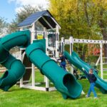 King-Swings-Eclipse-Vinyl-Swing-Set-Side-Left