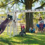 King-Swings-Honeybear-Hangout-Vinyl-Swing-Set-W-Kids
