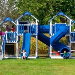 King-Swings-Rocket-Blazer-Xtreme-Vinyl-Swing-Set-Front