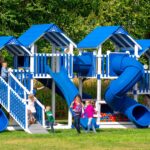 King-Swings-Rocket-Blazer-Xtreme-Vinyl-Swing-Set-Side-Left