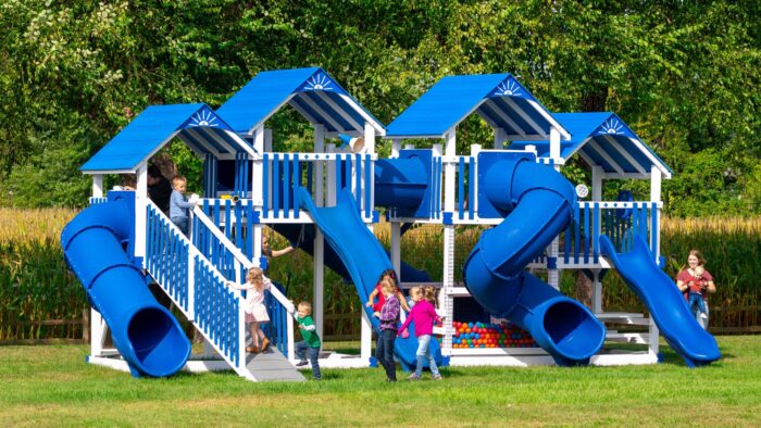 King-Swings-Rocket-Blazer-Xtreme-Vinyl-Swing-Set-Side-Left
