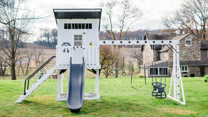 King-Swings-The-Cottage-Vinyl-Swing-Set-Front