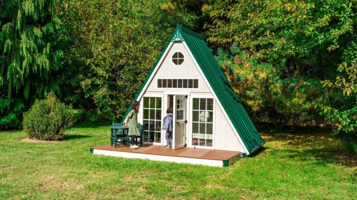  King-Swings-The-Summit-A-Frame-Playset-Front-W-Kids