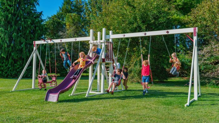 King-Swings-Wish-Bears-Dream-Vinyl-Swing-Set-W-Kids