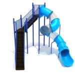 Playground-Equipment-12-Foot-Spiral-Tube-Slide-Front