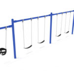 Playground-Equipment-7-8th-Feet-High-Elite-Cantilever-Swing-2-Bays-2-Cantilevers