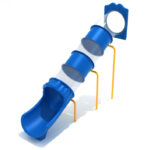 Playground-Equipment-7-Foot-Straight-Tube-Slide-Slide-and-Mounts-Only