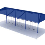Playground-Equipment-8-Feet-Elite-Single-Post-Swing-With-Shade-3-Bays