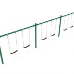 Playground-Equipment-8-Feet-High-Elite-Single-Post-Swing-3-Bays