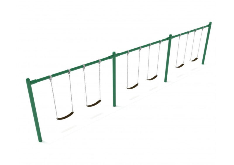 Playground-Equipment-8-Feet-High-Elite-Single-Post-Swing-3-Bays