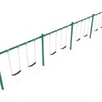 Playground-Equipment-8-Feet-High-Elite-Single-Post-Swing-4-Bays