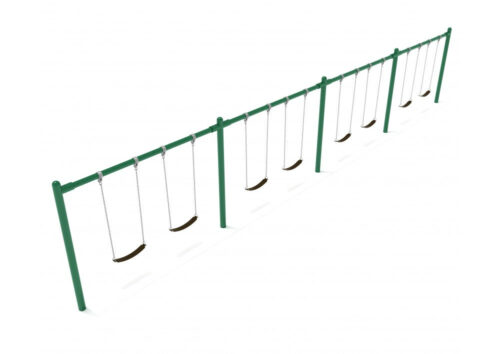 Playground-Equipment-8-Feet-High-Elite-Single-Post-Swing-4-Bays