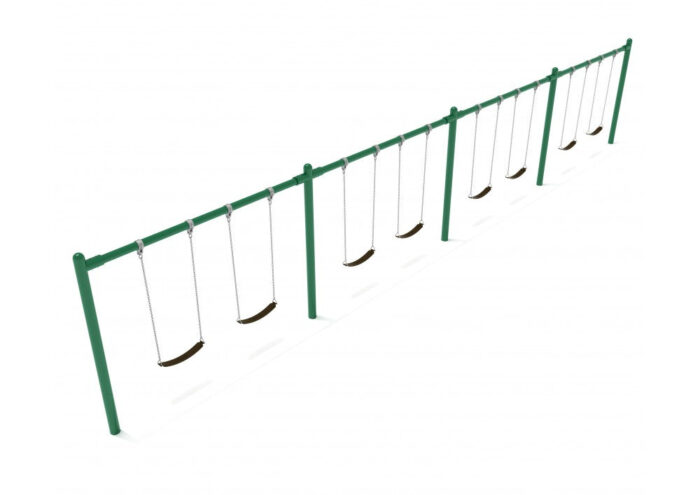 Playground-Equipment-8-Feet-High-Elite-Single-Post-Swing-4-Bays