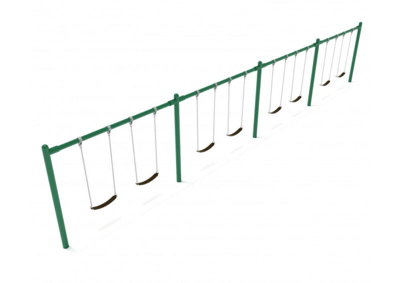 Playground-Equipment-8-Feet-High-Elite-Single-Post-Swing-4-Bays