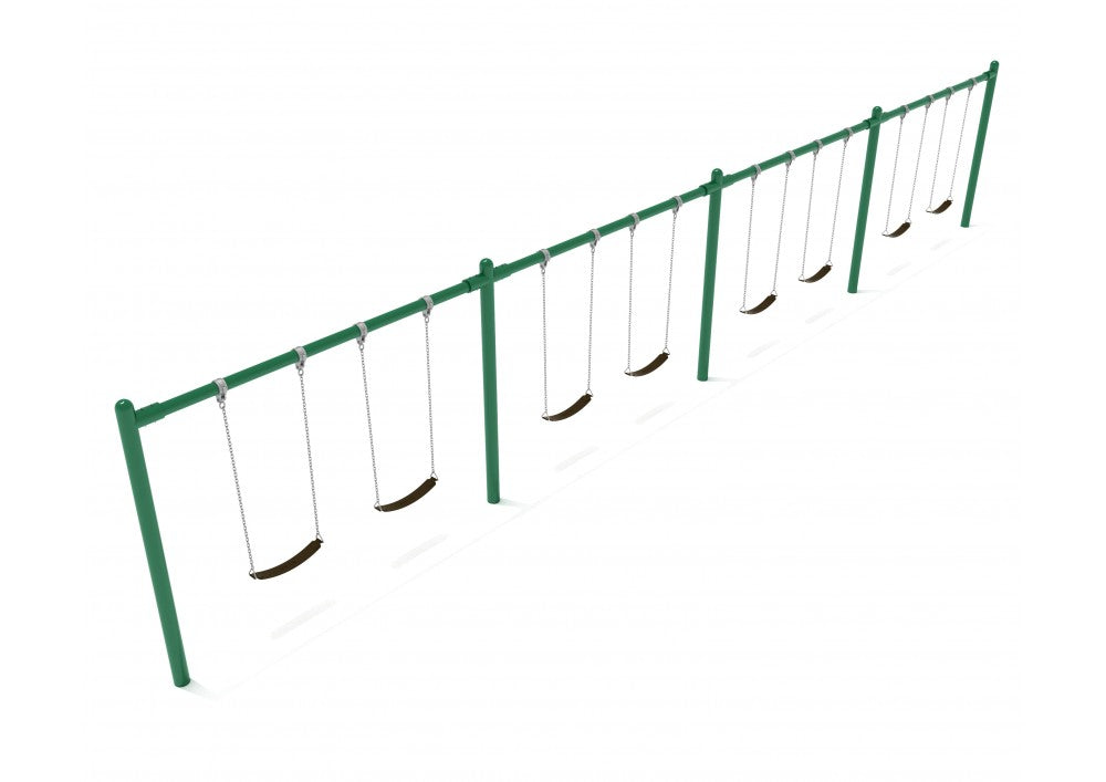 Playground-Equipment-8-Feet-High-Elite-Single-Post-Swing-4-Bays